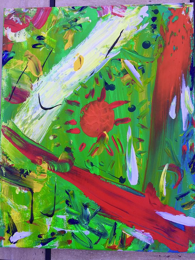 675x900 Sunburst Painting By Gary Sbraccia - Sunburst Painting