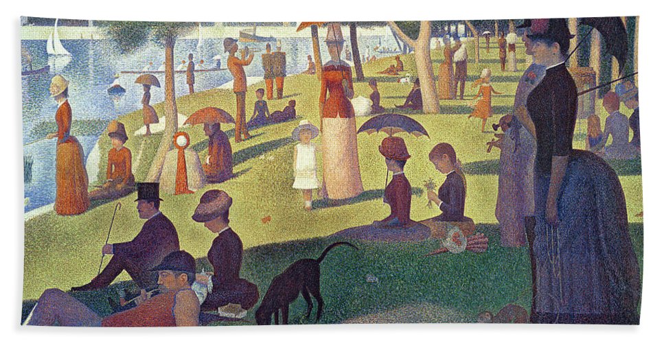 967x500 Sunday Afternoon On The Island Of La Grande Jatte Beach Sheet - Sunday Afternoon On The Island Of La Grande Jatte Painting