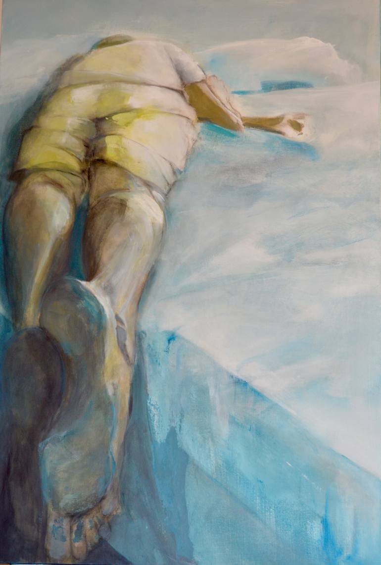 770x1141 Saatchi Art Blue Boy (Lazing On A Sunday Afternoon) Painting By - Sunday Afternoon Painting