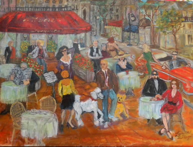 770x587 Saatchi Art Sunday Afternoon In Paris Painting By Lorraine Fouquet - Sunday Afternoon Painting