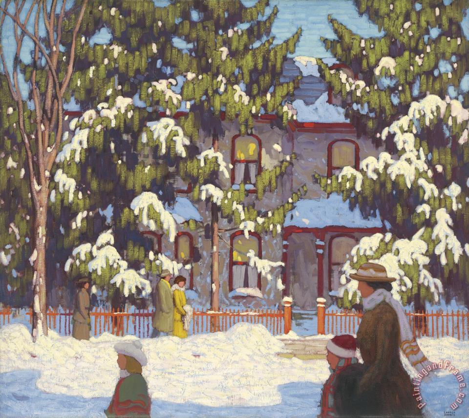960x856 Lawren Stewart Harris Winter Afternoon, City Street, Toronto - Sunday Morning Painting