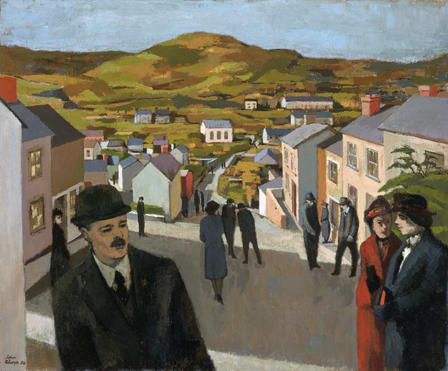 448x371 Sunday Morning' (Bore Sul) By Welsh Painter John Elwyn (1916 - Sunday Morning Painting