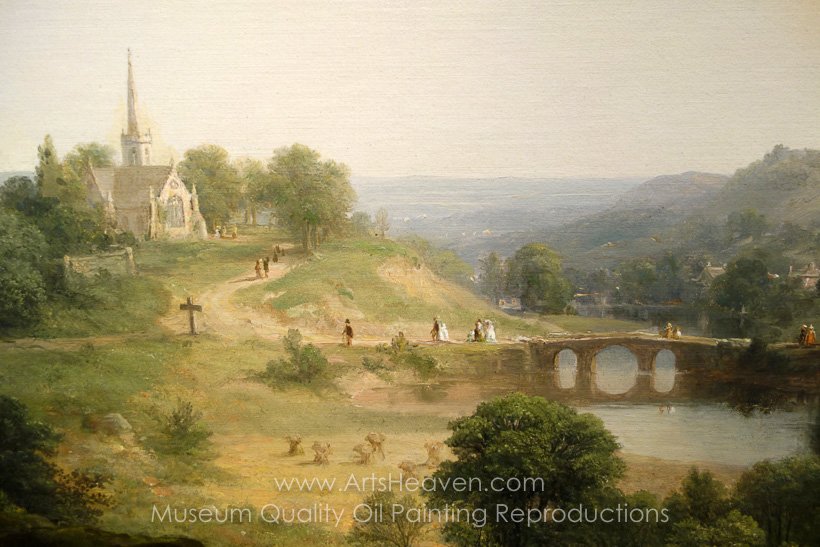 820x547 Reproduction Painting Asher Brown Durand Sunday Morning, Hand - Sunday Morning Painting By Asher Durand