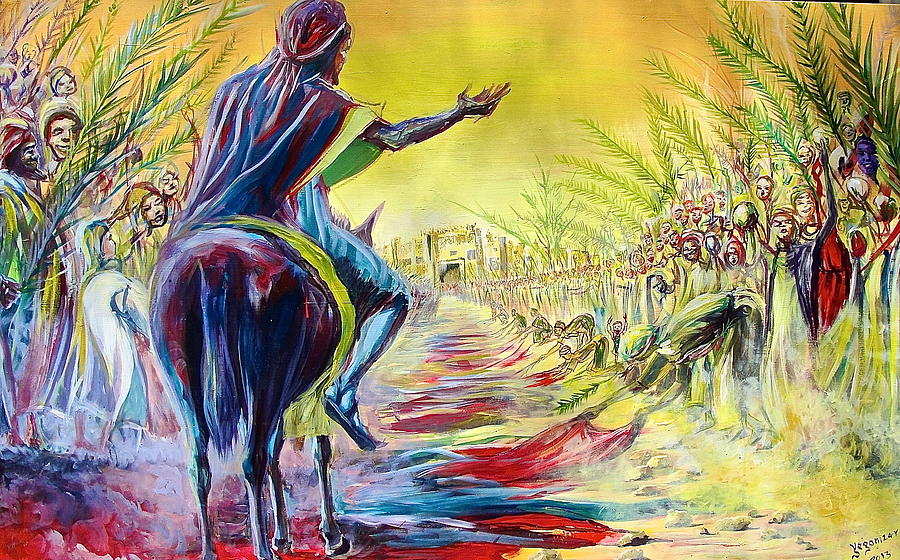 900x560 Palm Sunday Painting By Evans Yegon - Sunday Painting