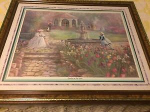 300x225 Vtg Home Interior Painting Sunday In The Park By Bettie Felder - Sunday Painting