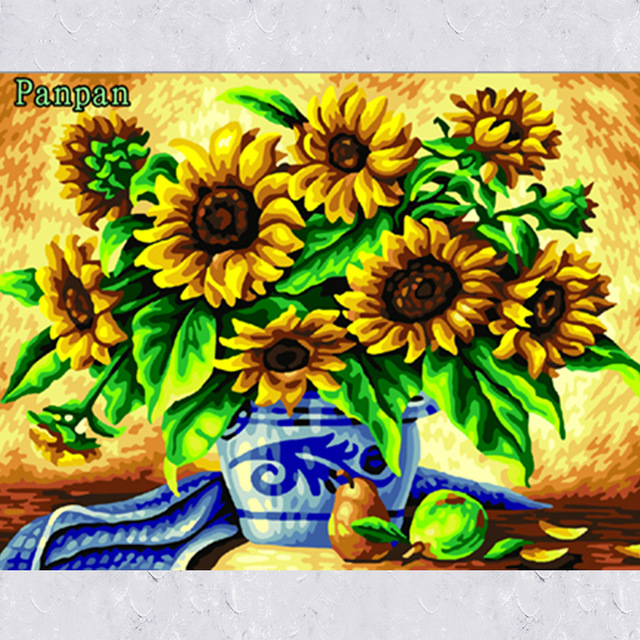 640x640 New Hand Painted Canvas Painting Sunflower Abstract Art Acrylic - Sunflower Acrylic Painting