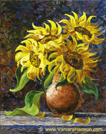 Sunflower Acrylic Painting at PaintingValley.com | Explore collection ...