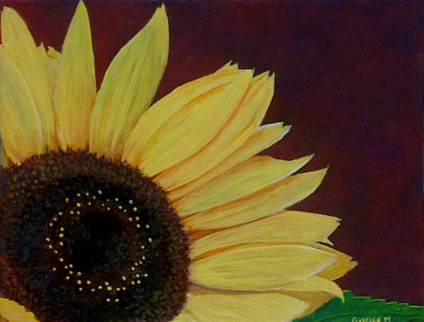 Sunflower Acrylic Painting at PaintingValley.com | Explore collection ...