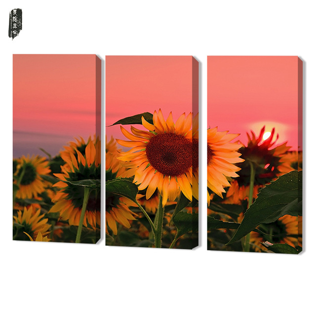 640x640 Modern Flower Paintings Sunflower Canvas Art Wall Pictures - Sunflower Canvas Painting