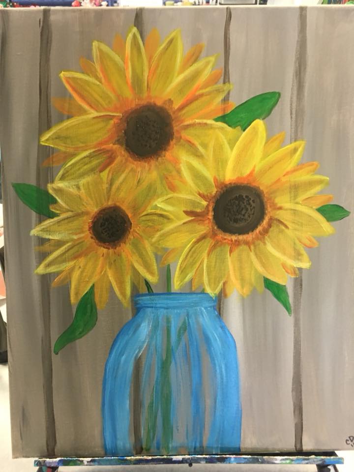 720x960 Sweet Sunflowers Canvas Painting Benefiting The Veterans - Sunflower Canvas Painting