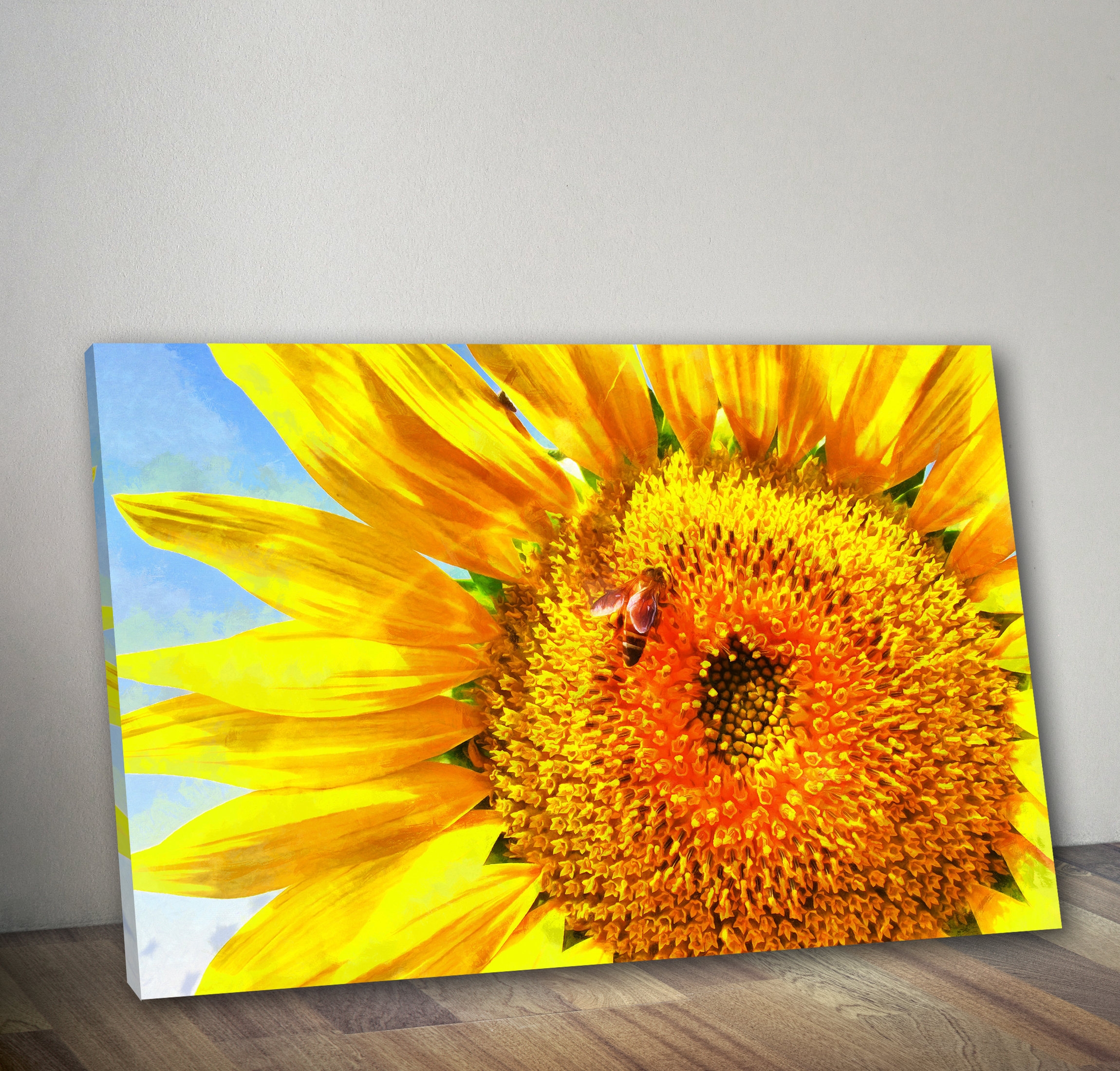 2300x2200 Unique Sunflower Wall Painting Wall Decorations - Sunflower Canvas Painting