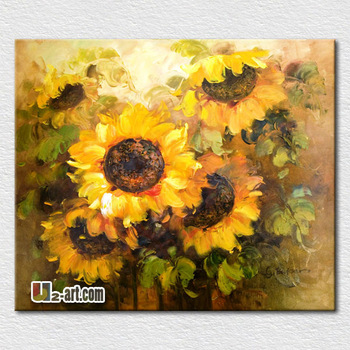 350x350 Wall Pictures Art Canvas Painting Sunflower Oil Painting - Sunflower Canvas Painting