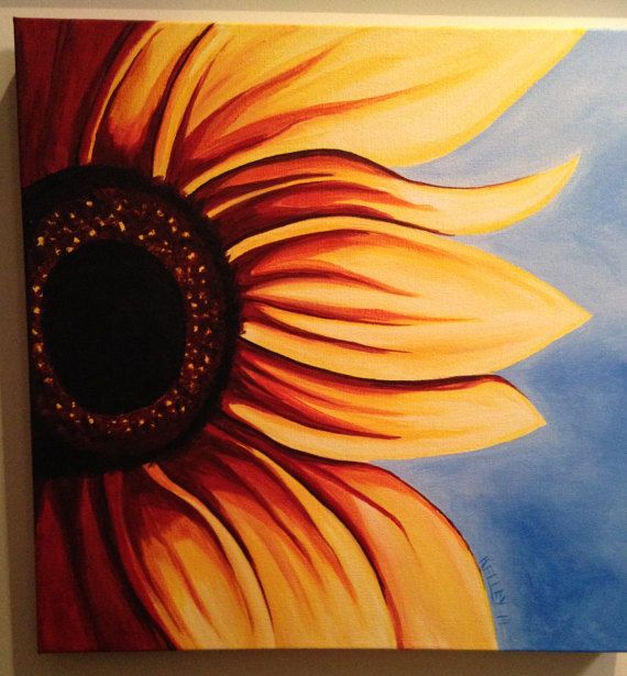 570x615 Bathing Beauty By Paintingsbykelley On Etsy Sunflower Canvas - Sunflower Canvas Painting
