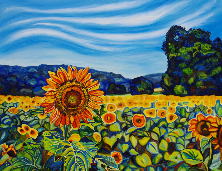 934x720 Sunflower The Sunflower Shop - Sunflower Field Painting