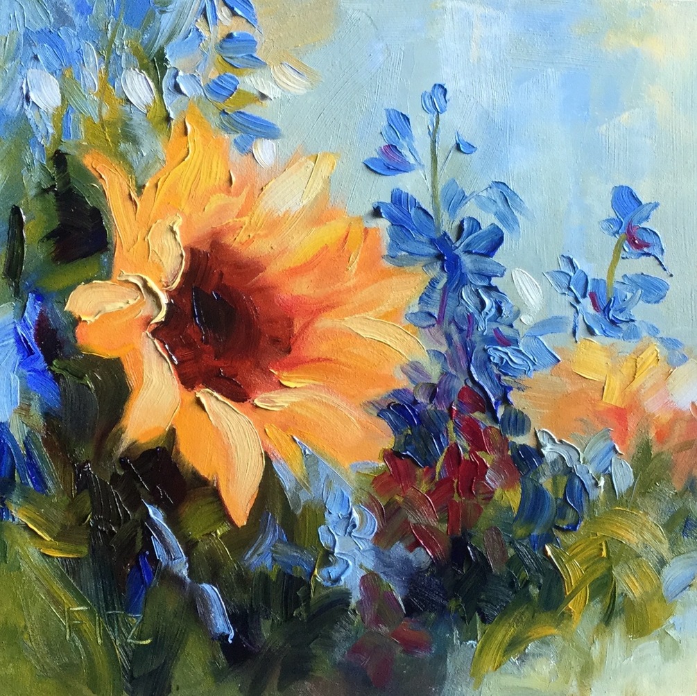 1005x1004 Step By Step Painting Sunflowers - Sunflower Oil Painting