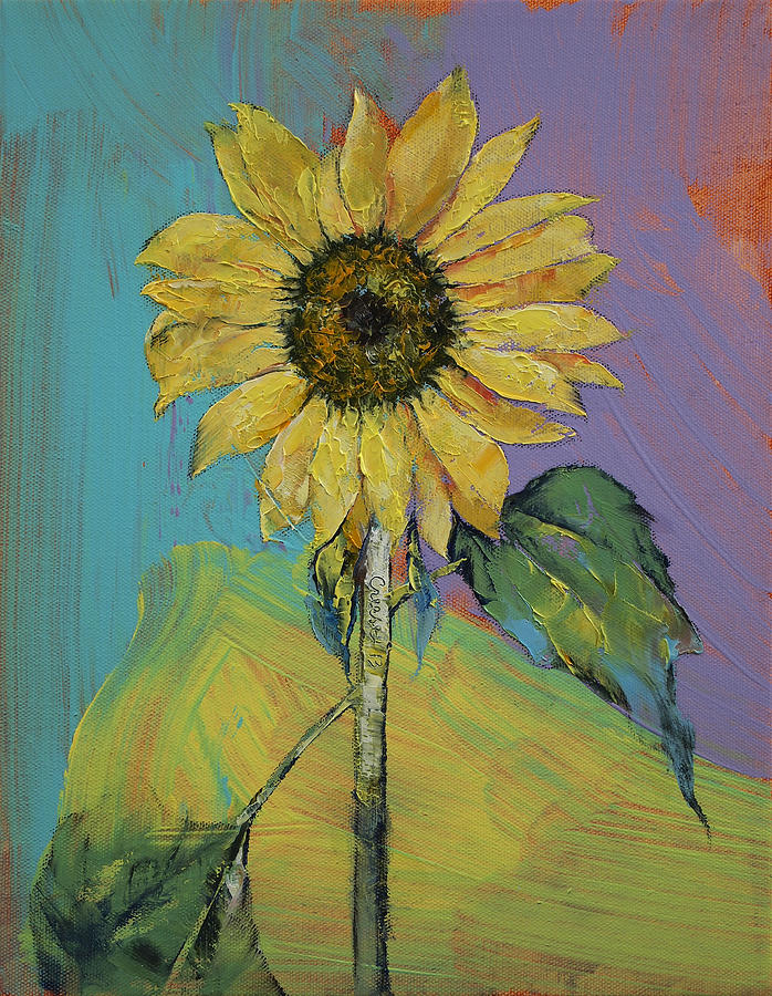 698x900 Sunflower Painting By Michael Creese - Sunflower Oil Painting