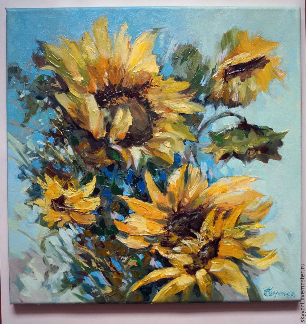 Sunflower Oil Painting At PaintingValley Com Explore Collection Of   Sunflower Oil Painting 27 