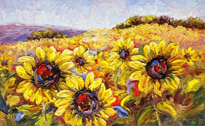 400x246 Niki Gulley Sunflower Oil Painting - Sunflower Oil Painting