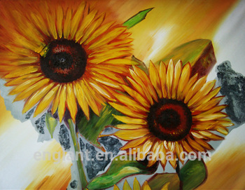 350x271 Handmade Sunflower Oil Painting For Home Decor - Sunflower Oil Painting On Canvas