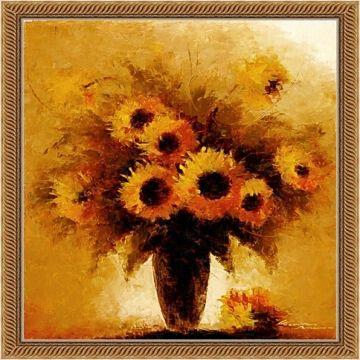 360x360 Handpainted Abstract Sunflower Oil Painting On Canvas Global Sources - Sunflower Oil Painting On Canvas