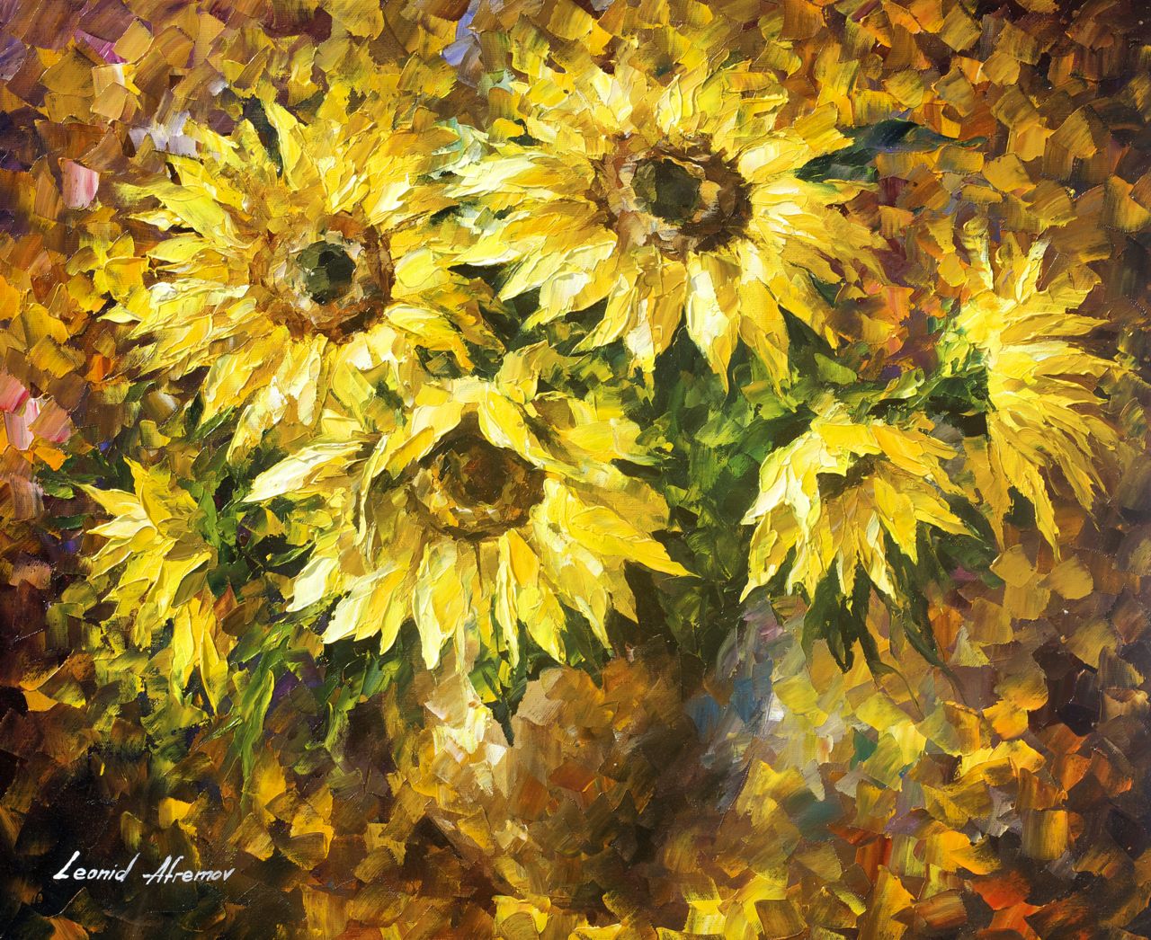 1280x1046 Living Sunflowers - Sunflower Oil Painting On Canvas