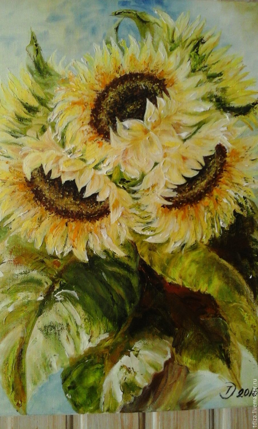 902x1500 Painting Oil Canvas Sunflowers Shop Online On Livemaster - Sunflower Oil Painting On Canvas