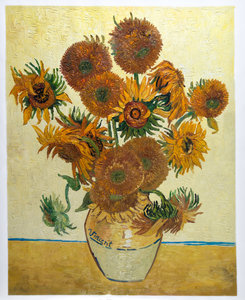 245x300 Still Life Vase With Fifteen Sunflowers Van Gogh Studio - Sunflower Oil Painting On Canvas