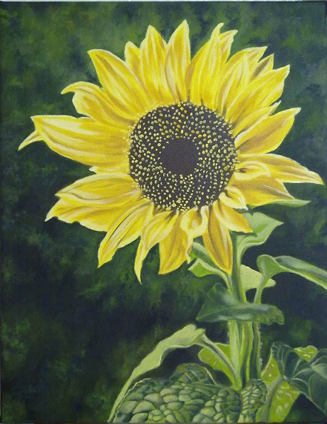 Sunflower Oil Painting On Canvas at PaintingValley.com | Explore ...