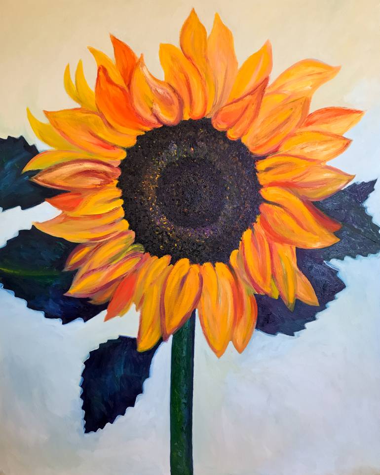 770x964 Saatchi Art Sunflower Painting By Stephanie Burns - Sunflower Painting