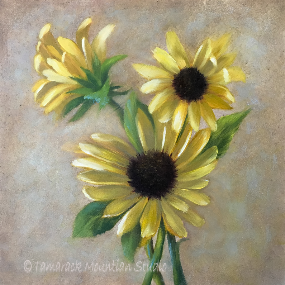 915x915 Sunflowers Original Oil Painting - Sunflower Painting
