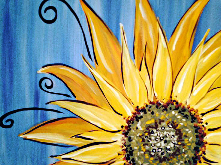 736x552 Bowlero - Sunflower Painting