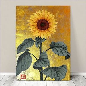 300x300 Beautiful Japanese Floral Art~canvas Print 8x12 Sunflower Painting - Sunflower Painting