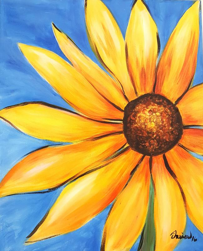 Sunflower Painting For Kids at PaintingValley.com | Explore collection ...