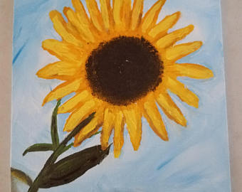 340x270 Sunflower Painting Etsy - Sunflower Painting For Kids