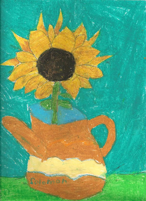 465x640 Vincent Van Gogh Sunflowers Modern Art 4 Kids - Sunflower Painting For Kids