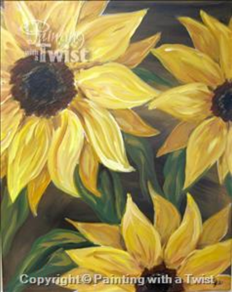 800x1008 Painting With A Twist - Sunflower Painting Images