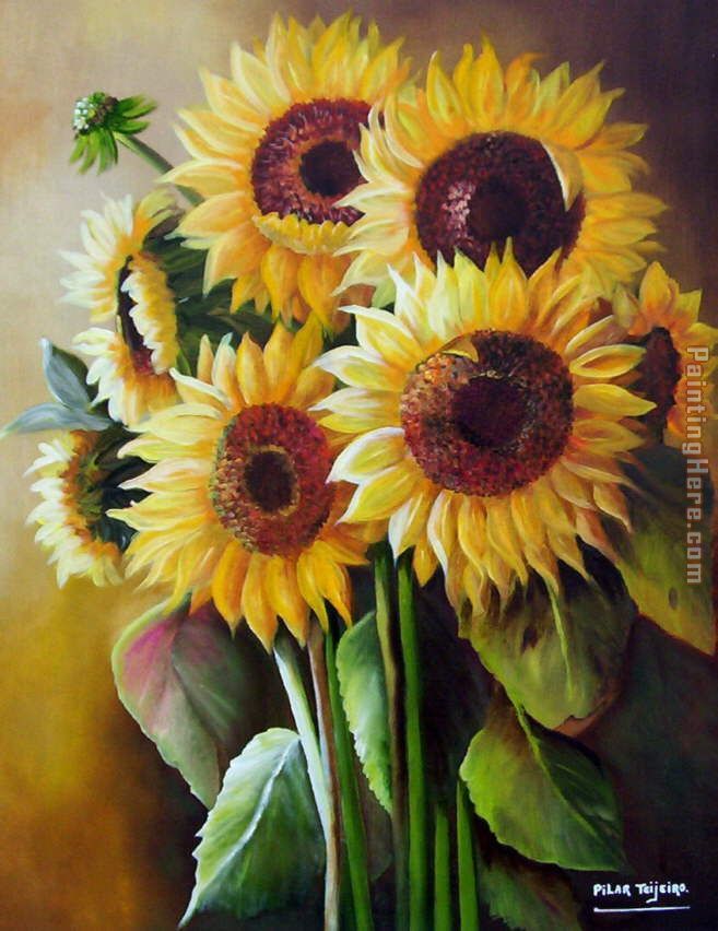 657x852 Unknown Artist The Sunflowers Painting Sunflowers - Sunflower Painting Images