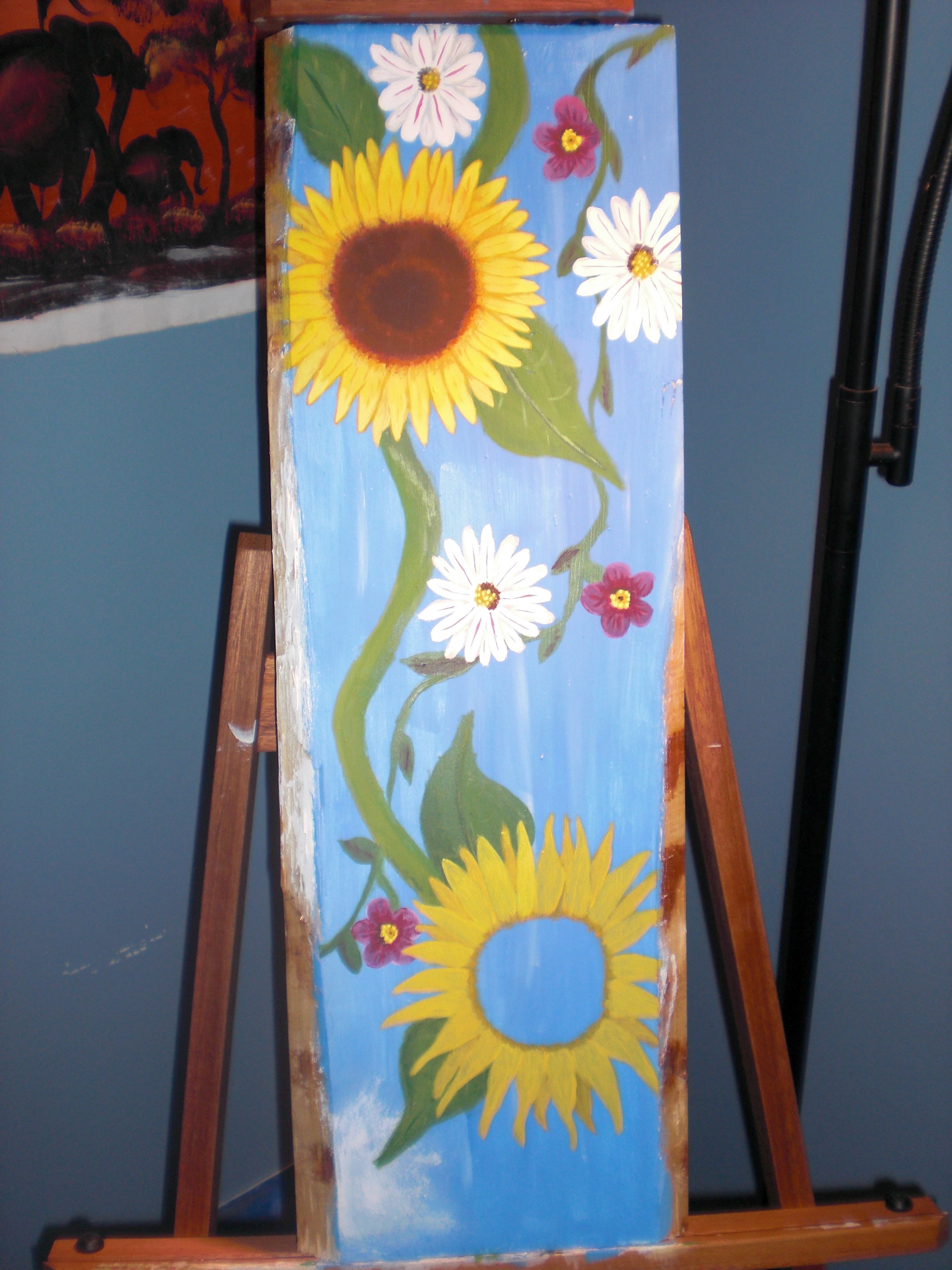 2448x3264 Painting Acrylic On Wood Artbymichelle - Sunflower Painting On Wood