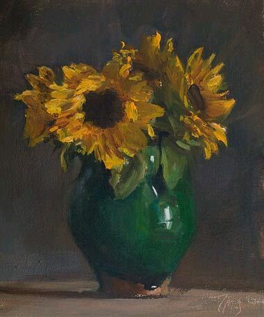 380x456 Pin By K Ryan On Sunflower Paintings Sunflowers - Sunflower Vase Painting