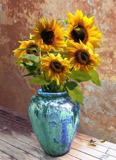 236x326 Sunflowers In Blue Vase By Tracy Lang Studio Paintings - Sunflower Vase Painting