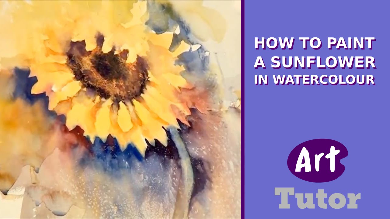 1282x721 How To Paint A Sunflower In Watercolour - Sunflower Watercolor Painting