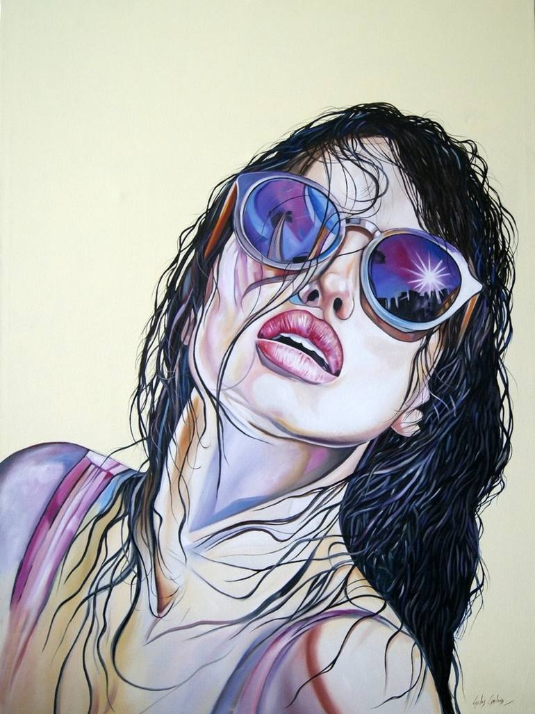 770x1027 Saatchi Art Sunglasses Painting By Carlos Cardona - Sunglasses Painting