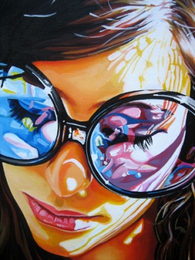 390x520 Amazing Painting - Sunglasses Painting