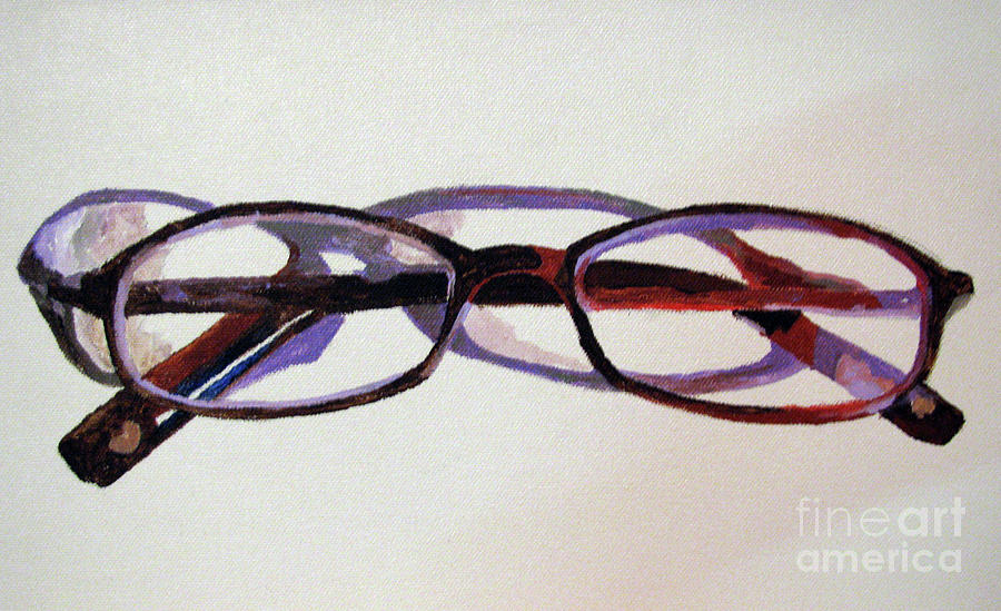 900x549 Eye Glasses 2 Painting By Nancie Johnson - Sunglasses Painting