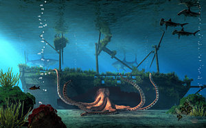 300x187 Sunken Ship Posters Fine Art America - Sunken Ship Painting