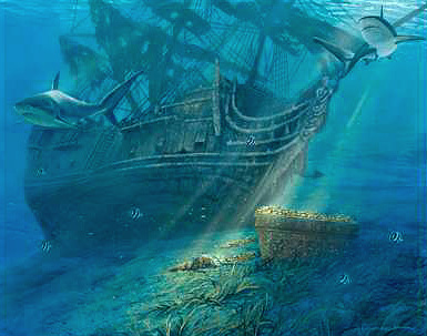 Sunken Ship Painting At Paintingvalley Com Explore