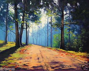 300x239 Listed Artist Trees Oil Painting Impressionist Sunlight Artwork By - Sunlight Painting
