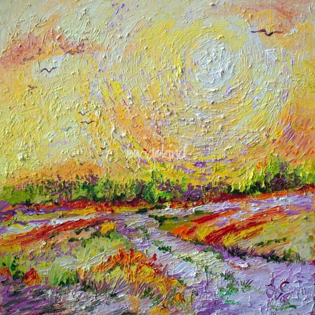 650x650 Impressionist Sunny Day Landscape By Ginette Callaway - Sunny Day Painting