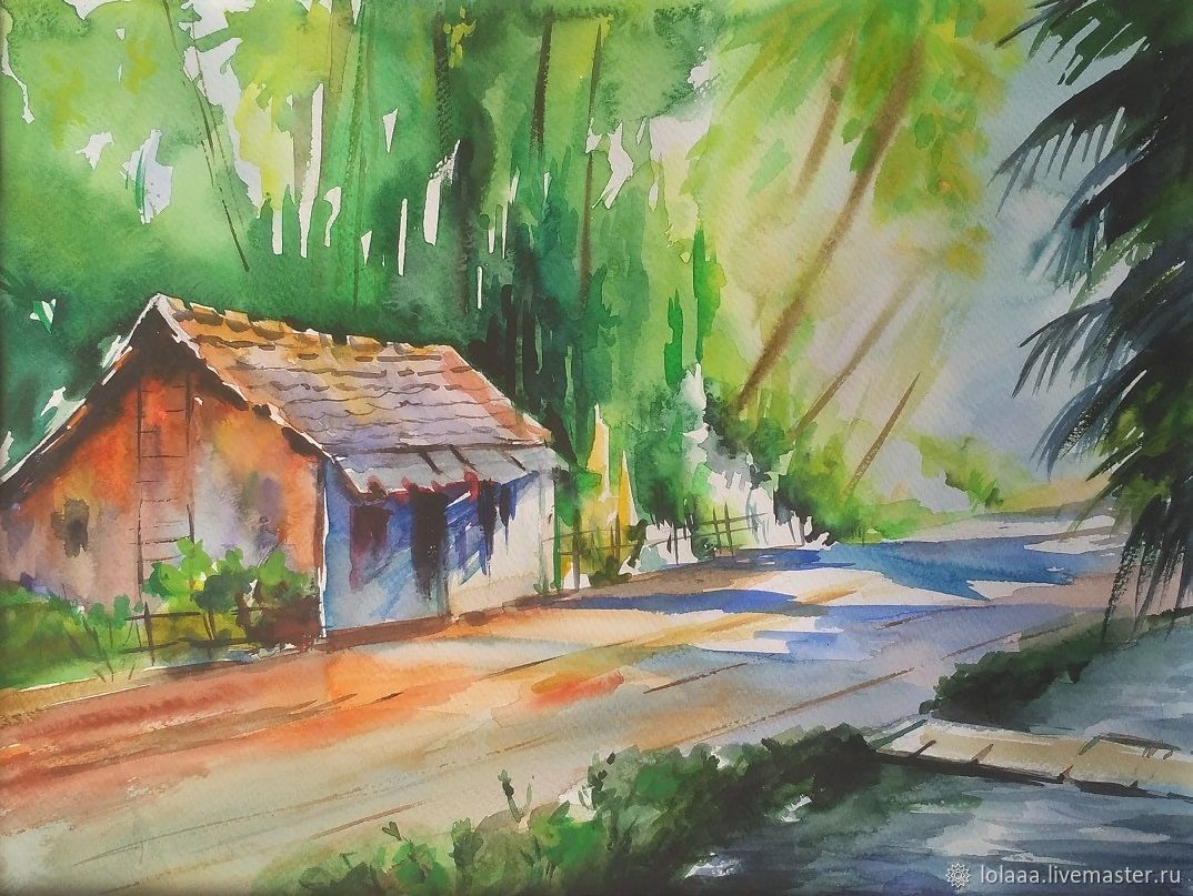 1074x807 Painting Watercolor Sunny Day, 3040 Cm Shopline - Sunny Day Painting