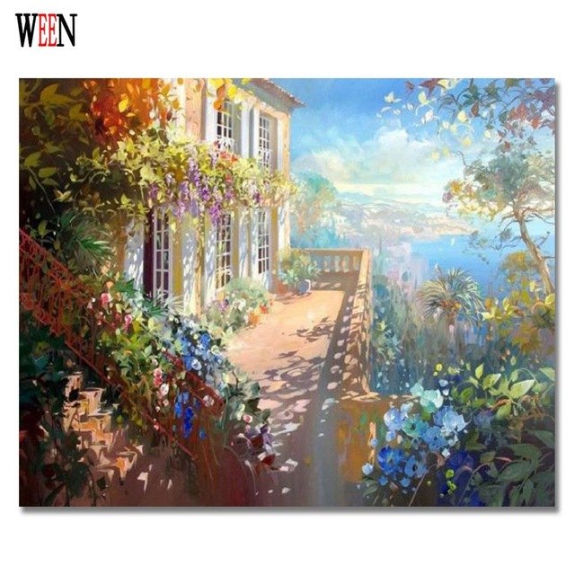 640x640 Ween Sunny Day Oil Painting Wall Picture By Numbers Home Decor Diy - Sunny Day Painting